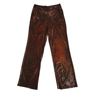 Sincerely Jules Metallic Brown Wide-Leg Pants Size S Womens. NWT.